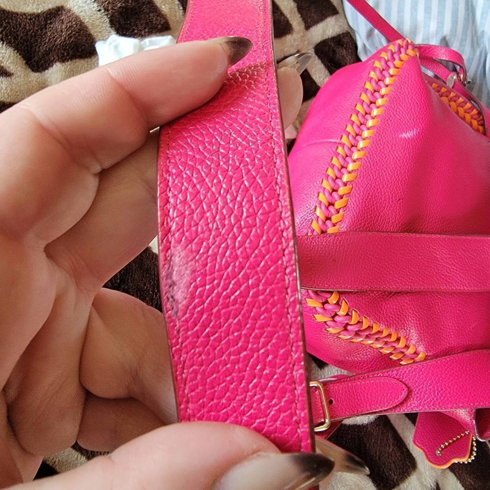 Coach Neon Dakota Crossbody Flap Purse with Whipstitch Chain Detail - Picture 11 of 14